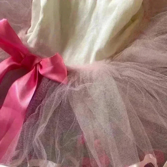 MudPie Tiny Dancer Tutu Ruffle Skirt Ribbon Pink Tulle Size 0-6 months - Picture 9 of 10